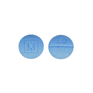 Oxycodone 30mg pills with a black background