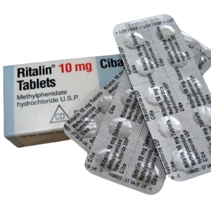 a close-up of several tablets of Ritalin 10mg